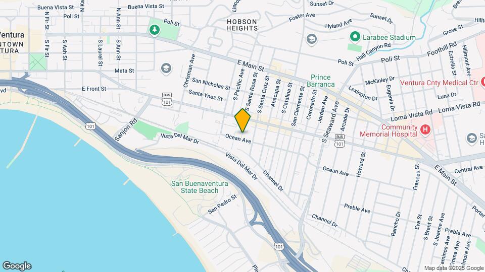 1881-1891 E Ocean Ave Map and Location Details