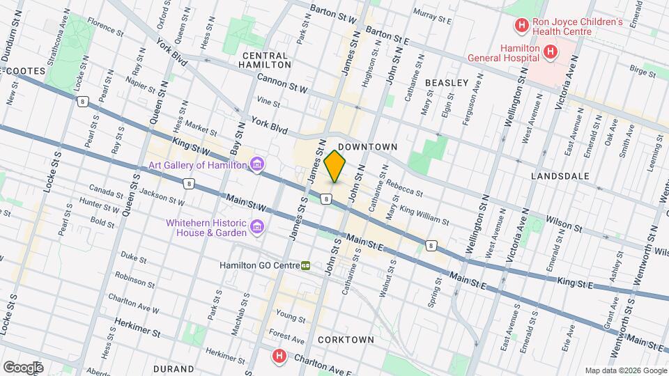 22 Hughson St. N, Unit 3001 Map and Location Details