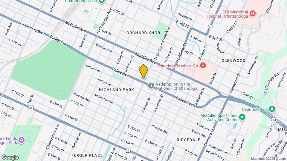 1815 Bailey Ave Map and Location Details