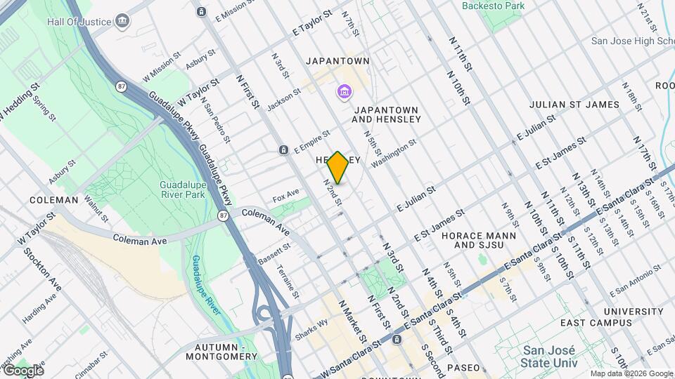 396 N 2nd St Map and Location Details