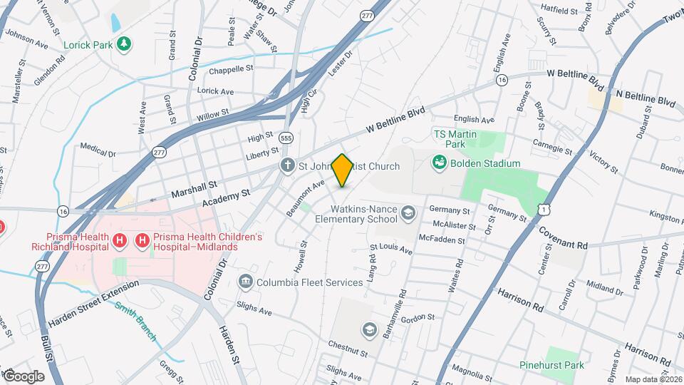 3512 Piedmont Ave Map and Location Details