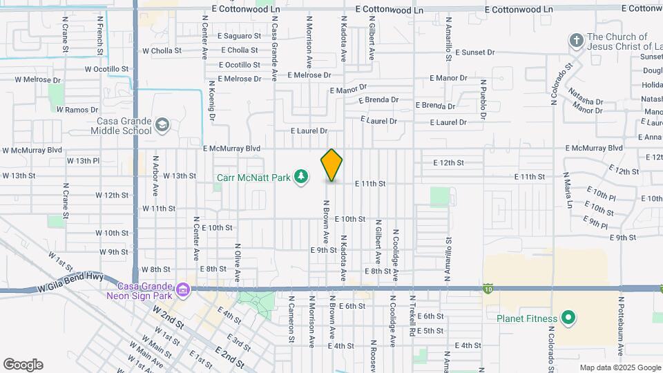 1100 N Brown Ave Map and Location Details