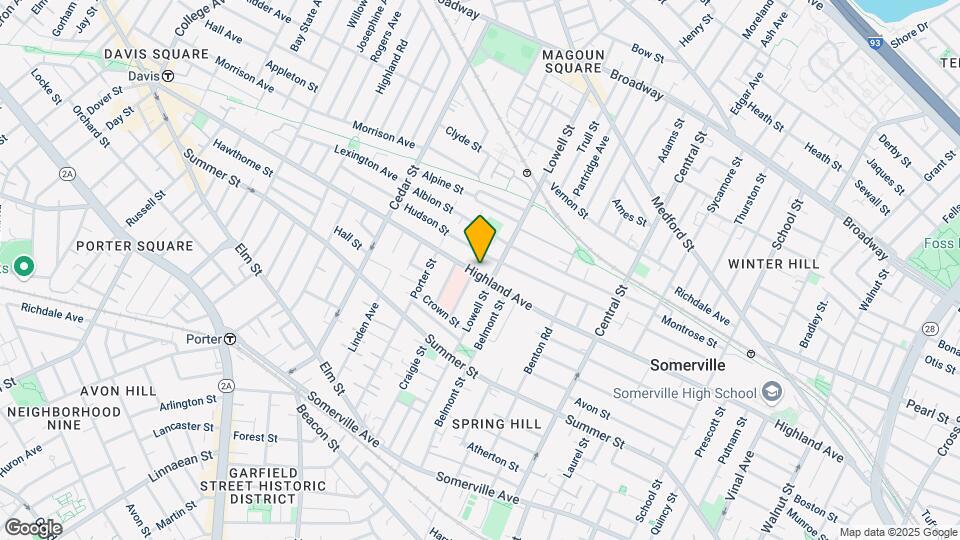 225 Highland Ave, Unit 2 Mapa y Detalles de la Ubicación
