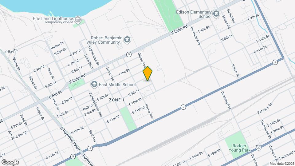 1440 E 9th St Map and Location Details