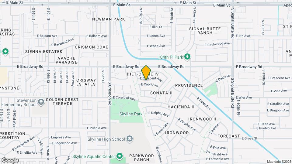10226 E Capri Ave Mapa y Detalles de la Ubicación