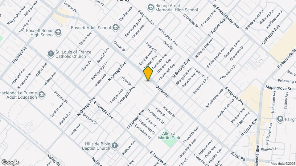 14448 Amar Rd Map and Location Details