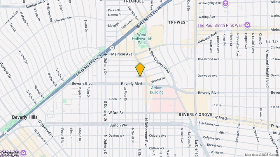 8822 Rosewood Ave Map and Location Details