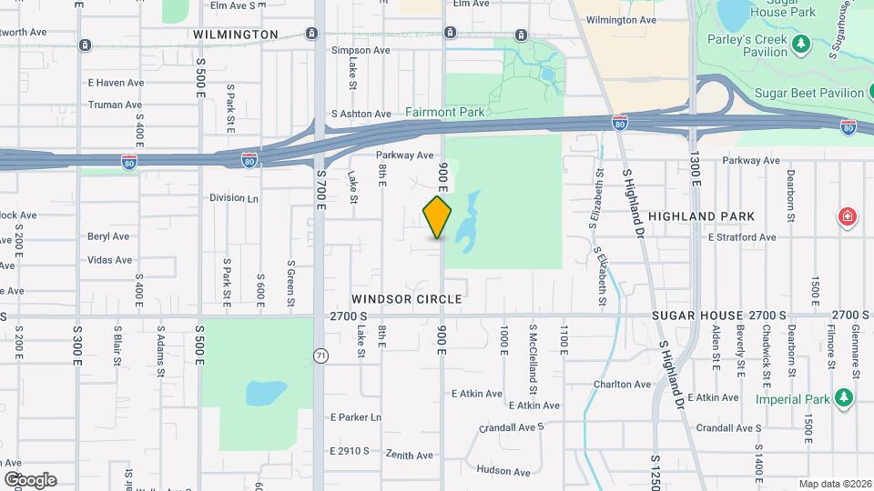 2550 S 900 E Map and Location Details