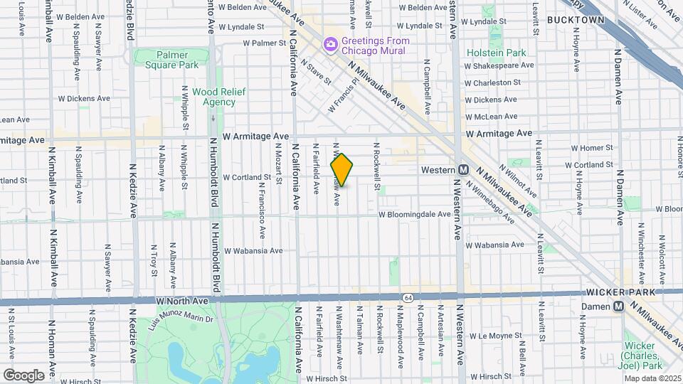 1839 N Washtenaw Ave Map and Location Details