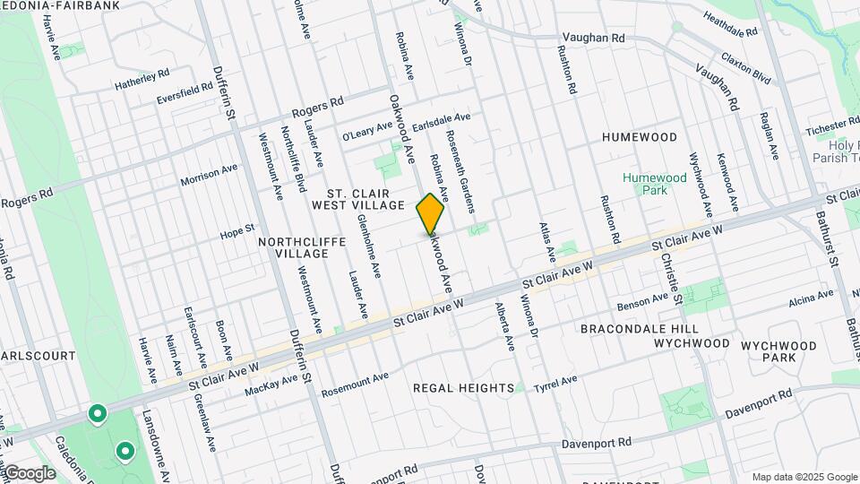 206 Oakwood Av Map and Location Details