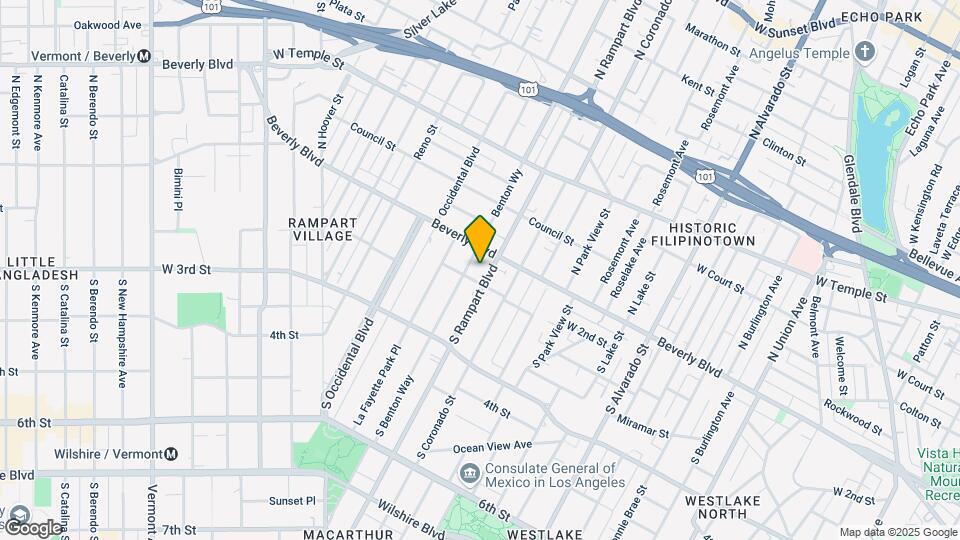 121 S Rampart Blvd Map and Location Details