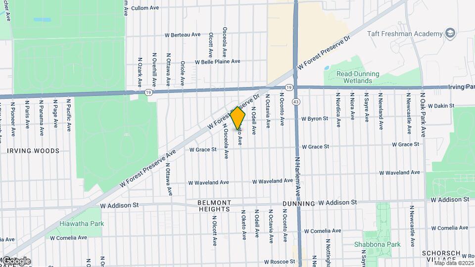 3834 N Oketo Ave Map and Location Details