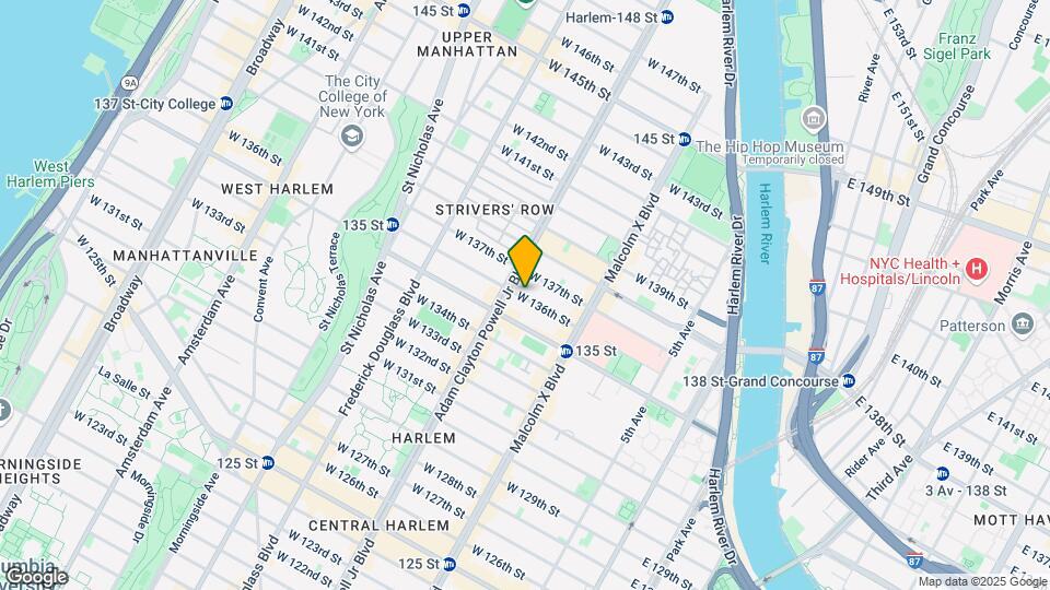 167 W 136th St Mapa y Detalles de la Ubicación