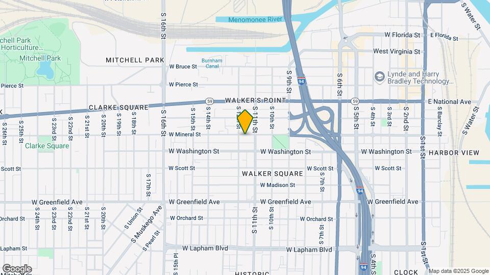 1125 W Mineral St Map and Location Details