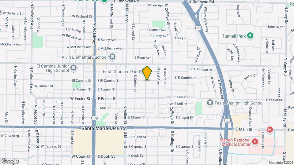 514 N Elizabeth St Map and Location Details