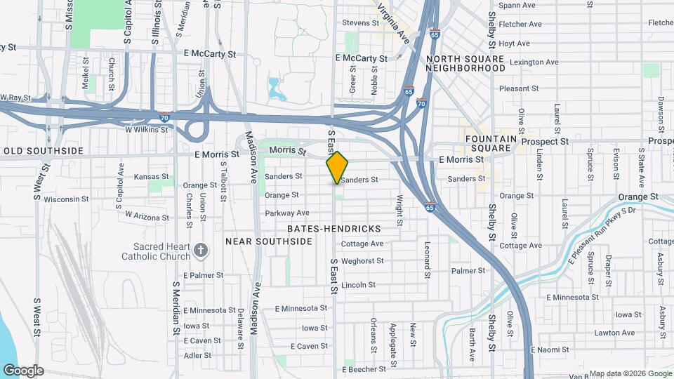 1253 S East St Map and Location Details