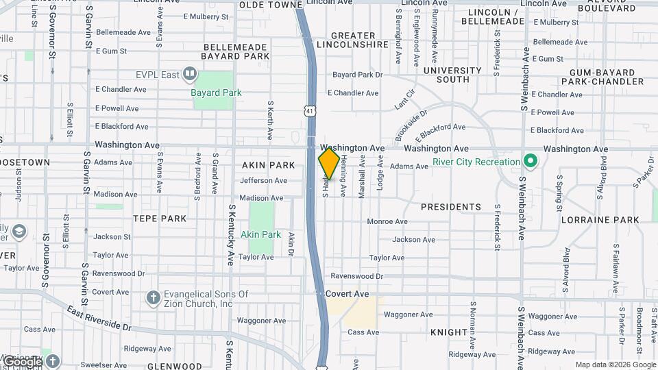 1124 S Harlan Ave Map and Location Details