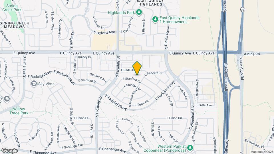 21939 E Stanford Cir Map and Location Details