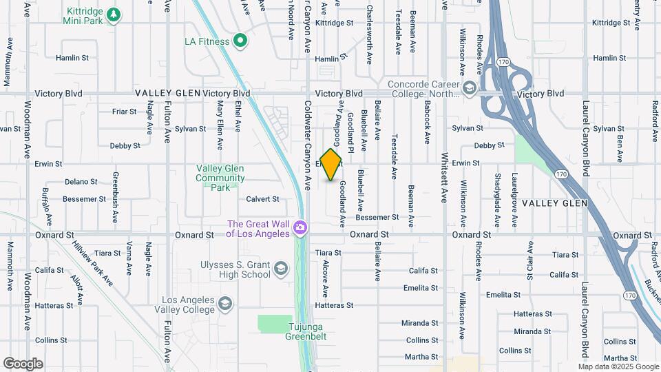 6126 Alcove Ave, Unit 6124 Map and Location Details