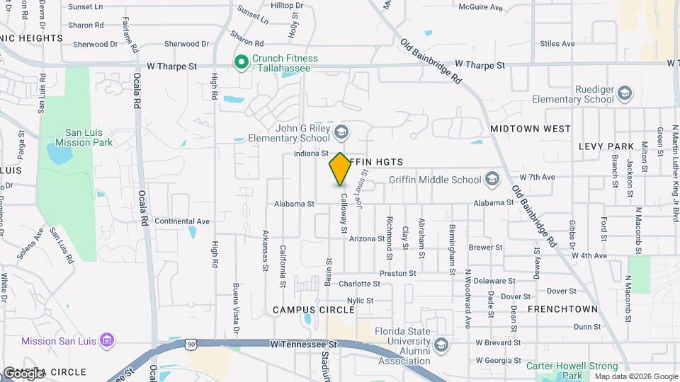 1412 Calloway St Map and Location Details