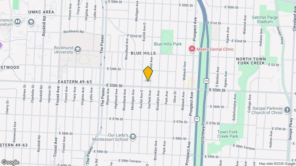 5436 Garfield Ave Map and Location Details