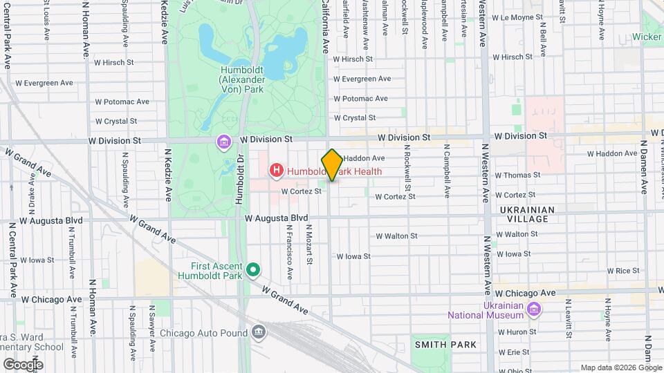 1047 N California Ave, Unit #2 Map and Location Details