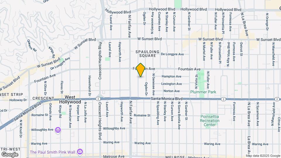 1210 N Orange Grove Ave Map and Location Details