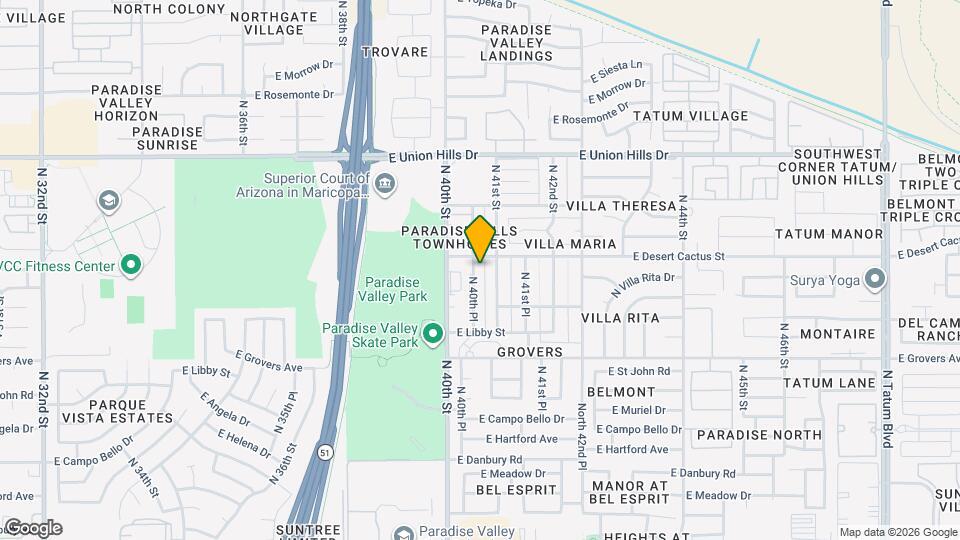 18023 N 40th Pl, Unit 4 Map and Location Details