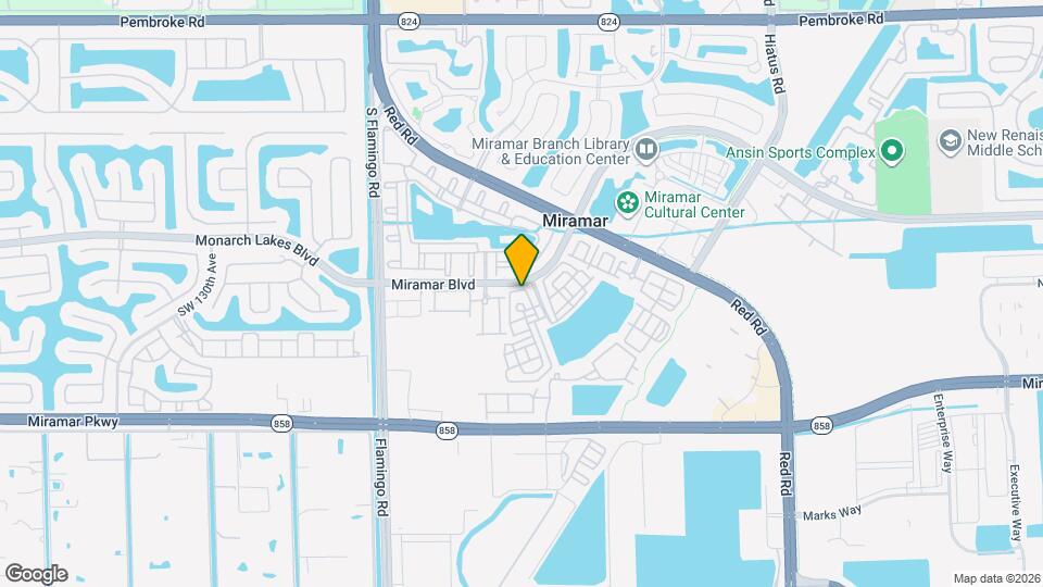 11940 SW 25th Ct, Unit 2 Map and Location Details