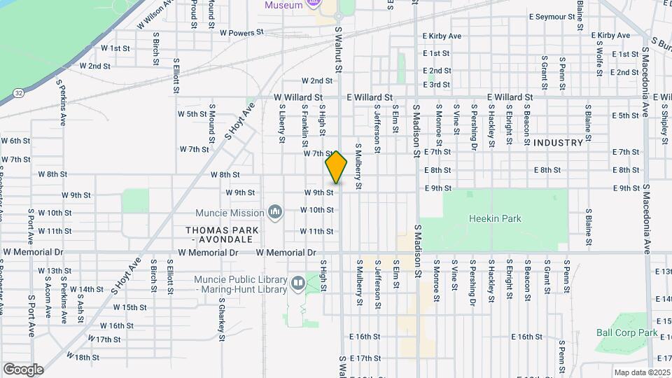 1523 S Walnut St Map and Location Details