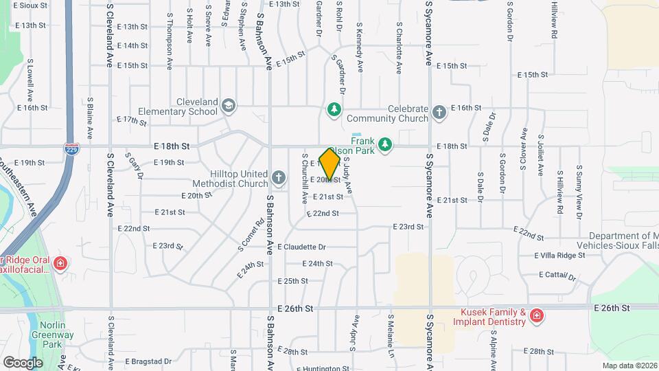 4001 E 20th St Map and Location Details