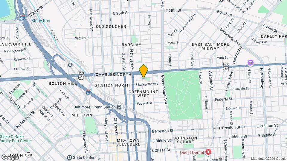 1803 Guilford Ave Map and Location Details