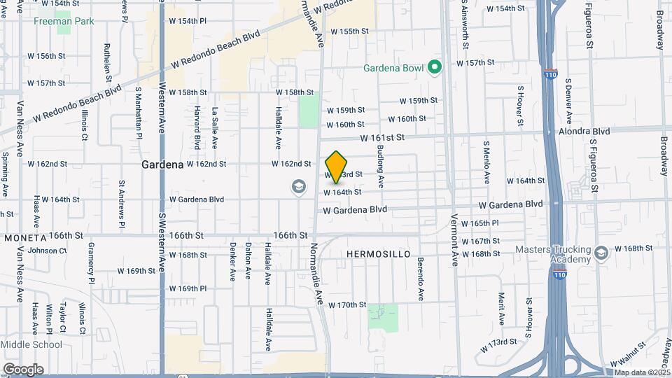 1327 W 164th St Mapa y Detalles de la Ubicación