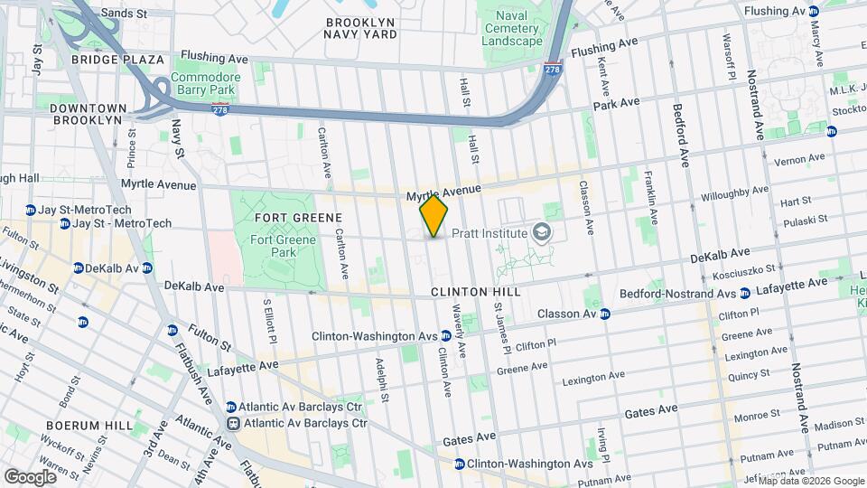 219 Clinton Ave Map and Location Details