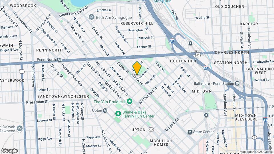 1803 Eutaw Pl Mapa y Detalles de la Ubicación