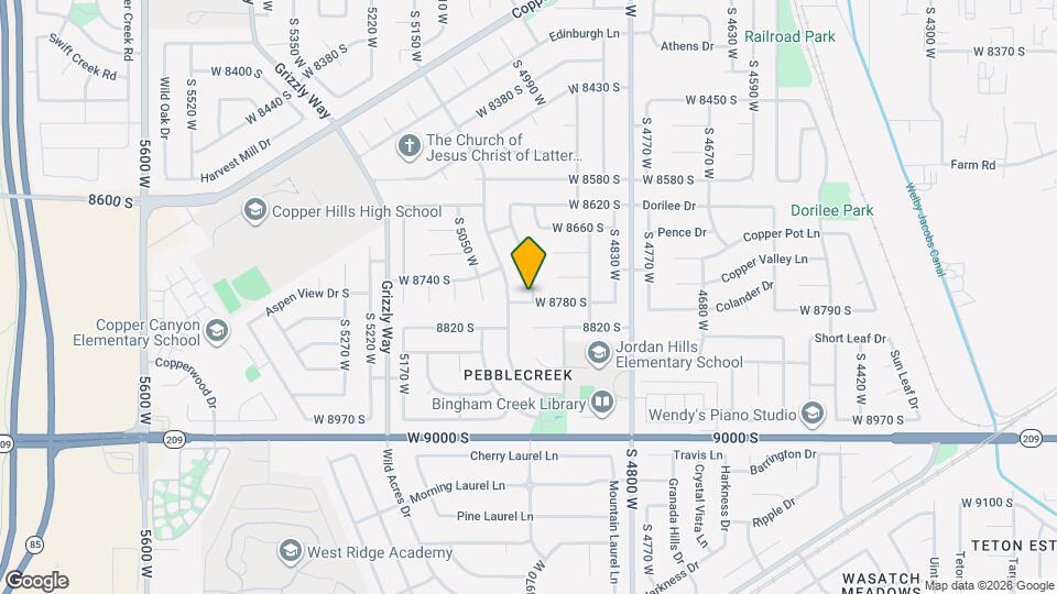 8766 S Pebble Crest Way Mapa y Detalles de la Ubicación