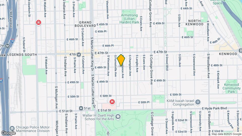 4800 S St Lawrence Ave Map and Location Details