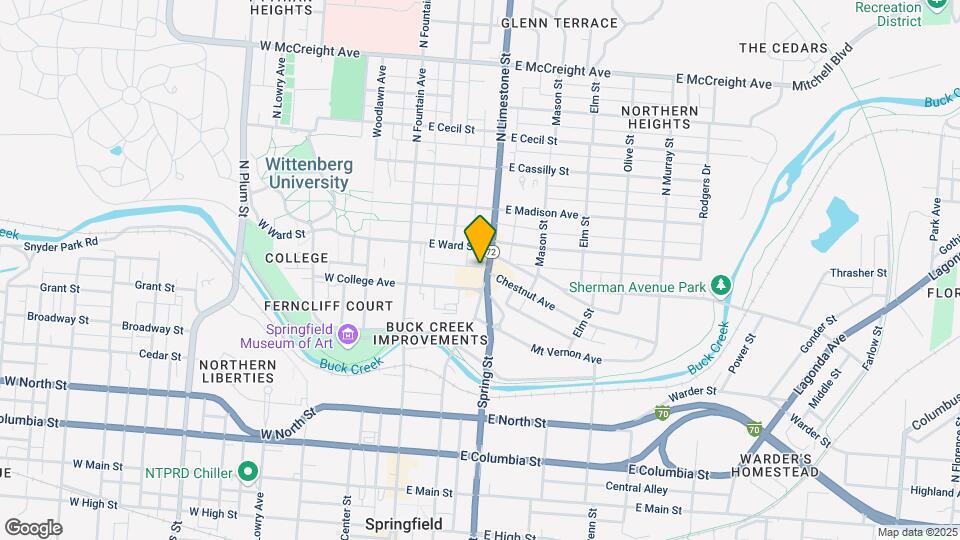 625 N Limestone St Map and Location Details