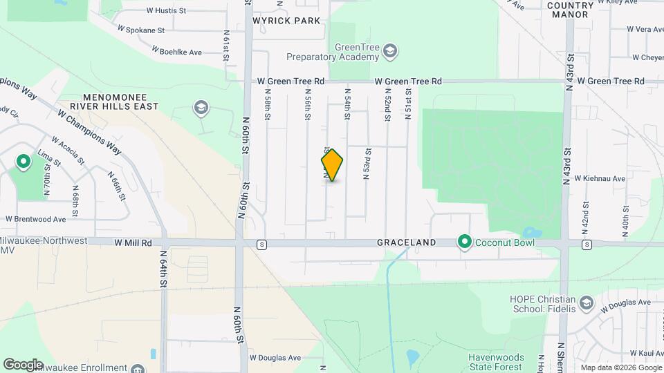 6528 N 55th St Map and Location Details