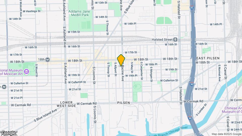 1832 S Racine Ave, Unit # 01F Map and Location Details
