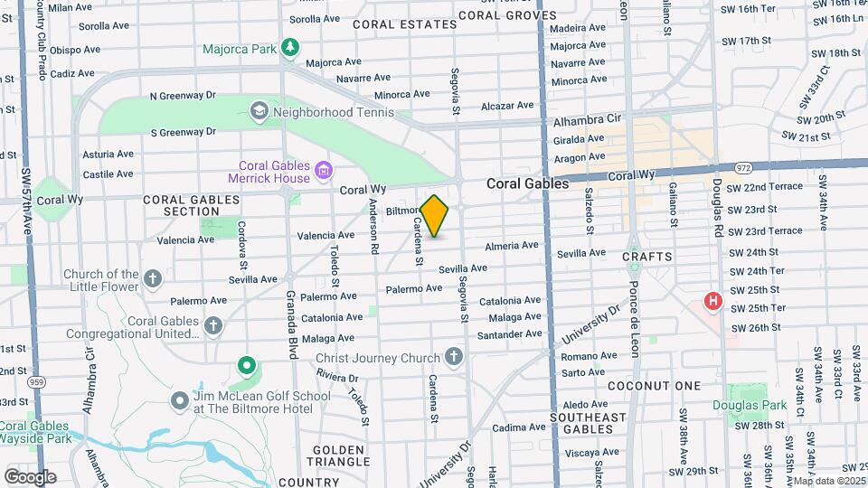 635 Almeria Ave Map and Location Details