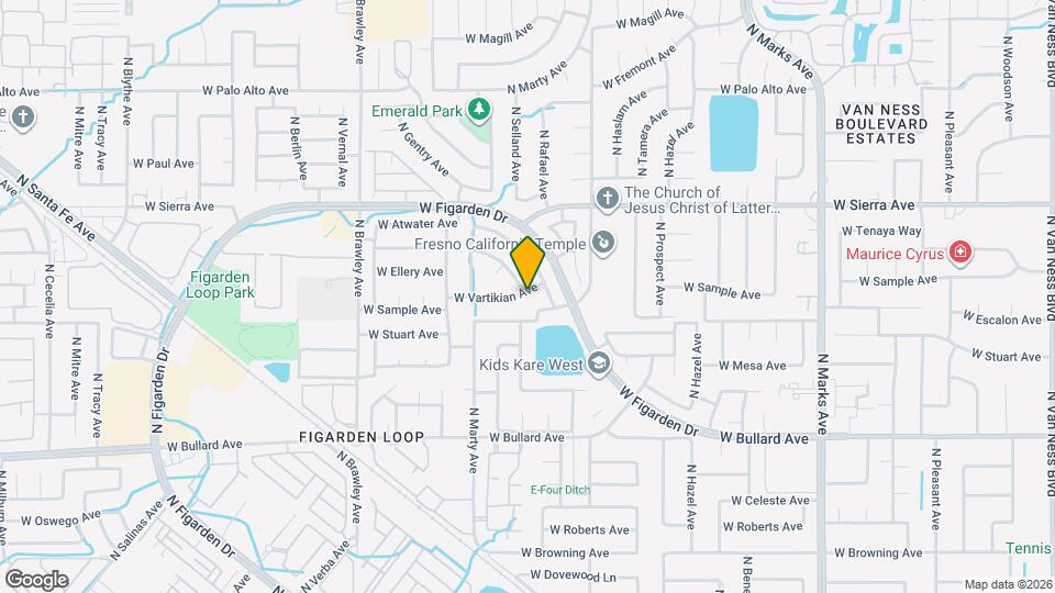 3513 W Vartikian Ave Mapa y Detalles de la Ubicación