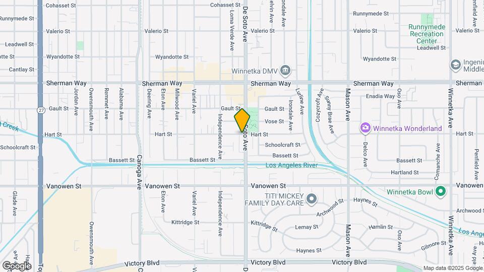 6963 De Soto Ave Map and Location Details