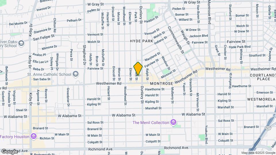 2503 Park St Map and Location Details