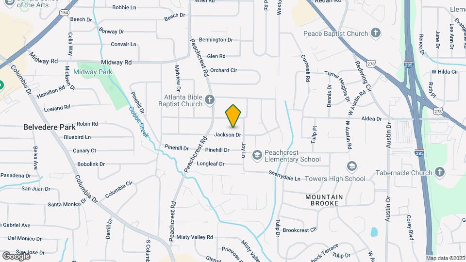 3470 Jackson Drive Map and Location Details