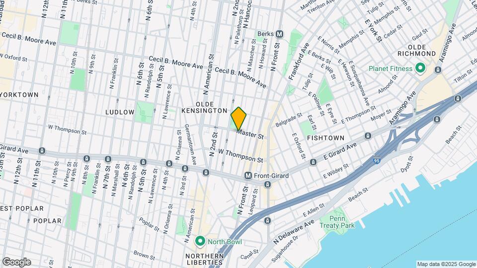 1353 N Mascher St Map and Location Details