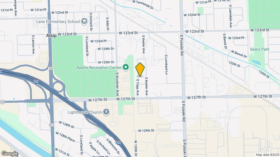 12549 S Tripp Ave Map and Location Details