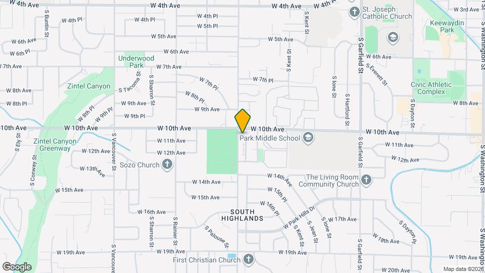 1020 S Olympia Pl Map and Location Details