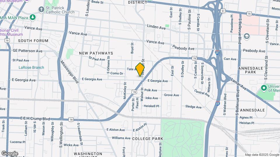 649 Walnut St Map and Location Details