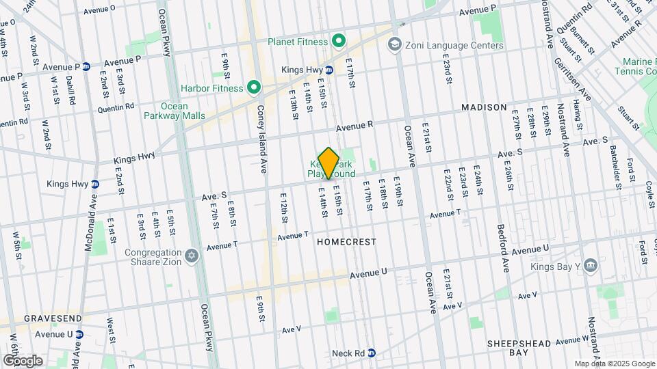 1410 Avenue S Mapa y Detalles de la Ubicación